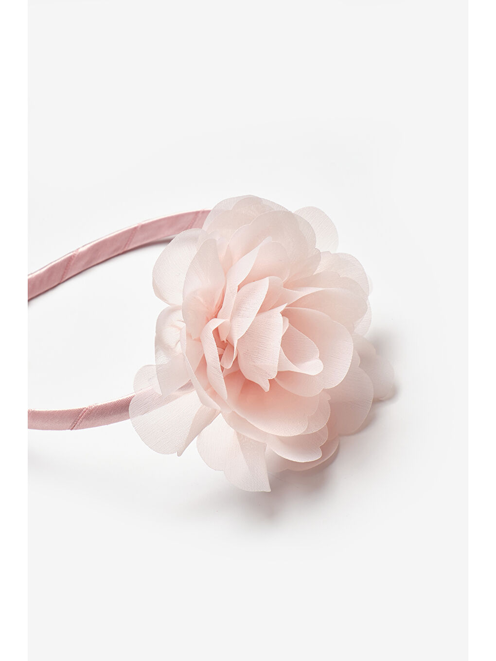 Pembe Pudra Gül Detaylı Kız Çocuk Taç-1