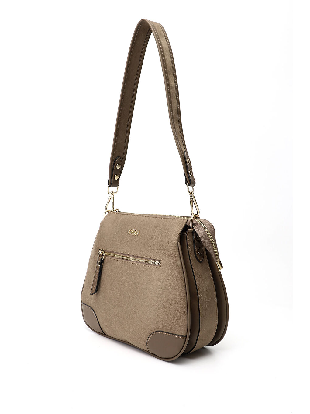 Kahverengi Kadın AÇIK VİZON Uzun Askılı Omuz Çantası-2