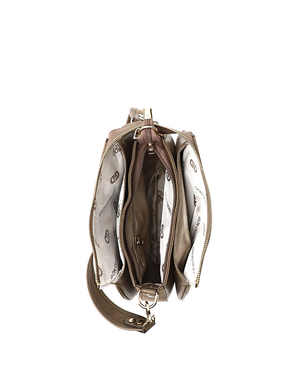 Kahverengi Kadın AÇIK VİZON Uzun Askılı Omuz Çantası-4