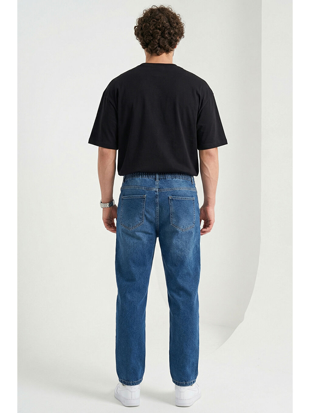 Erkek Rahat Kesim Baggy Jean Pantolon 30076 - Lacivert-3
