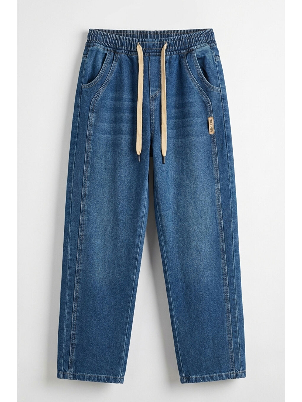 Erkek Rahat Kesim Baggy Jean Pantolon 30076 - Lacivert-4