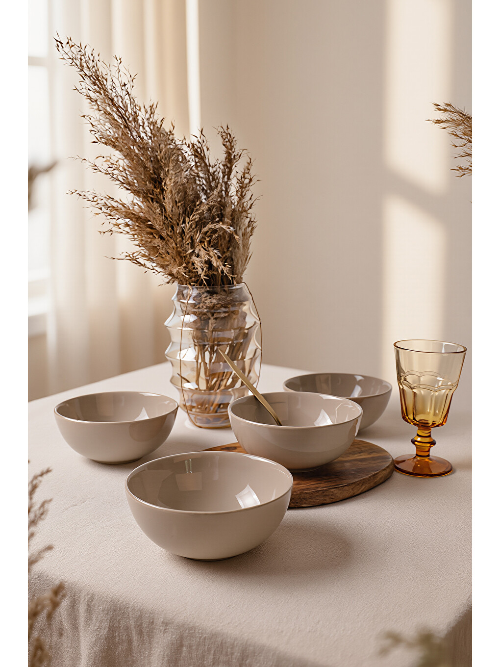 Kahverengi Taupe Kera Kase 14 Cm 4 Adet-1