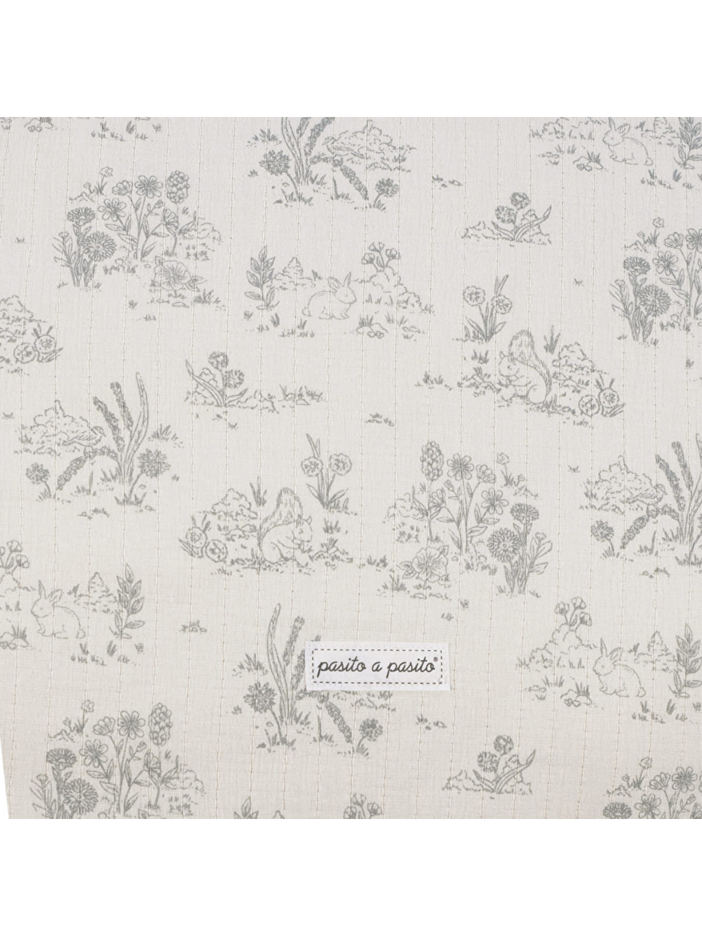 Ekru Hood Toile de Jouy Kundak Bebek Battaniye Cream-3