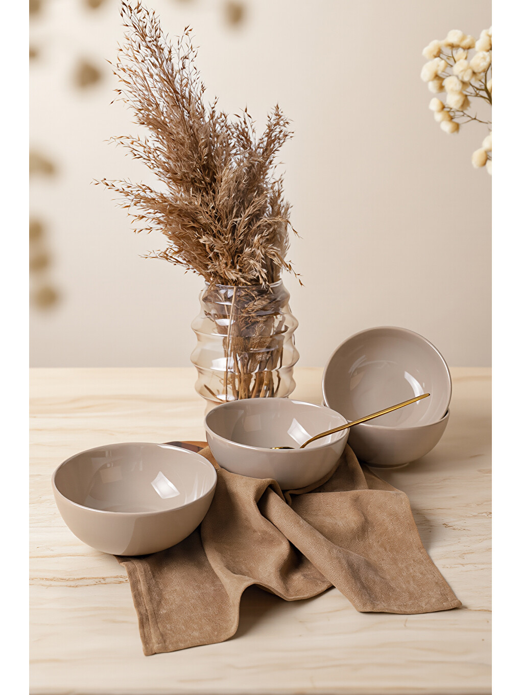 Kahverengi Taupe Kera Kase 14 Cm 4 Adet-3