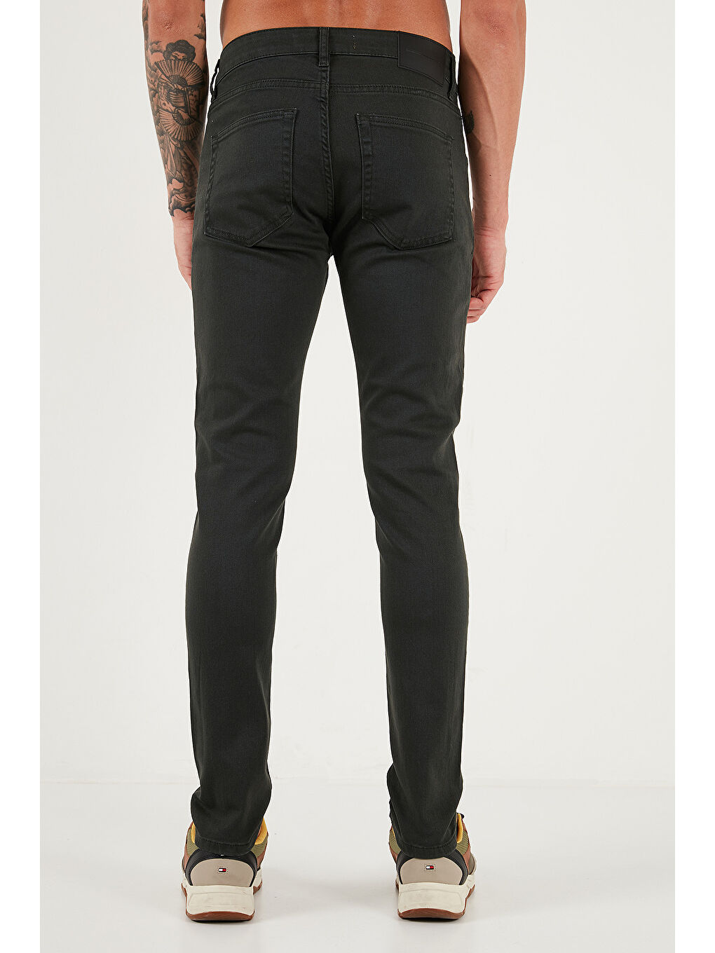 Yeşil Streç Pamuklu Slim Fit Normal Bel Dar Paça Jeans 1115C24NAPOLI-6