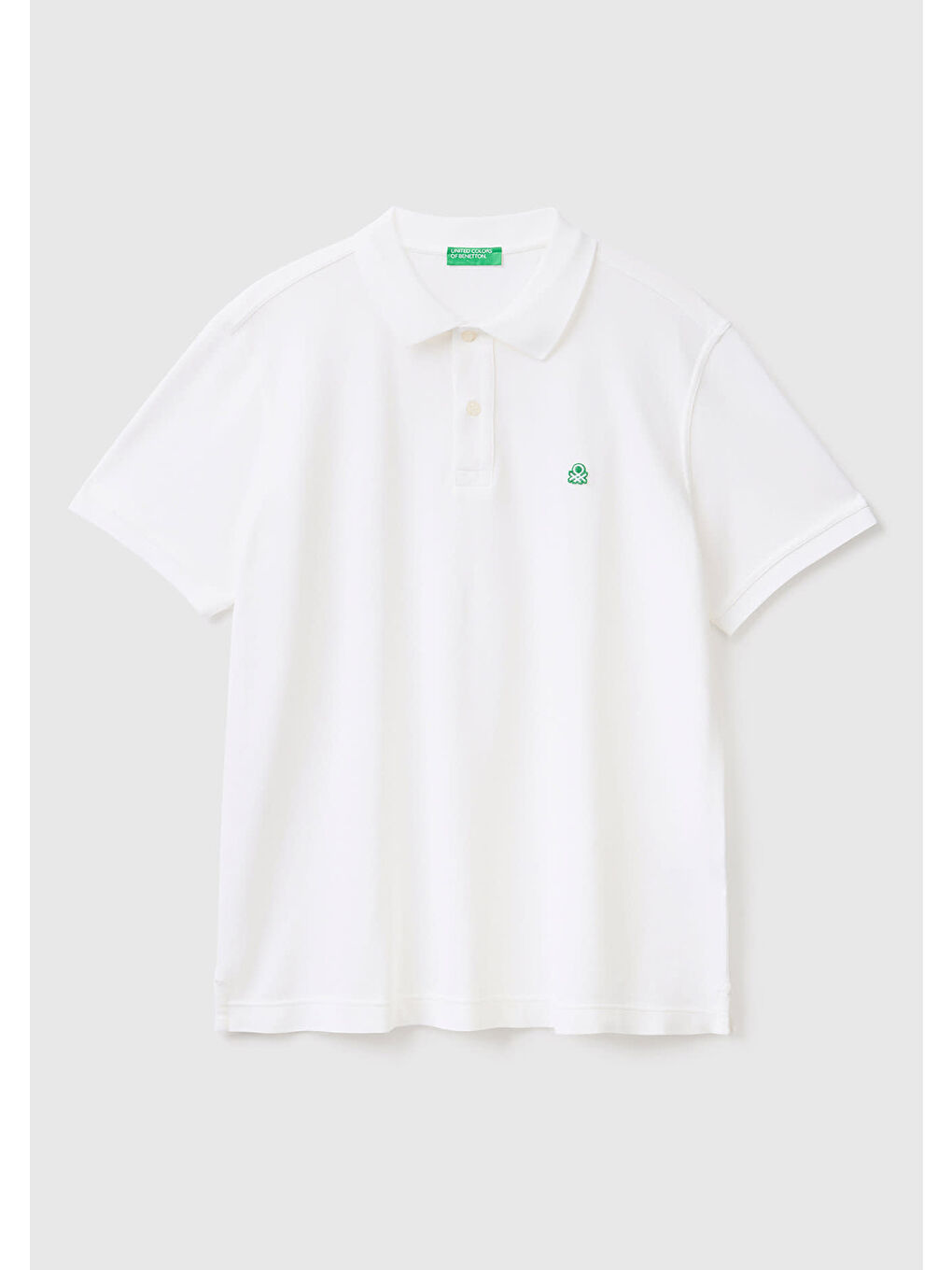 United Colors Of Benetton Erkek Beyaz Regular Fit Kısa Kollu Polo T-Shirt - 1