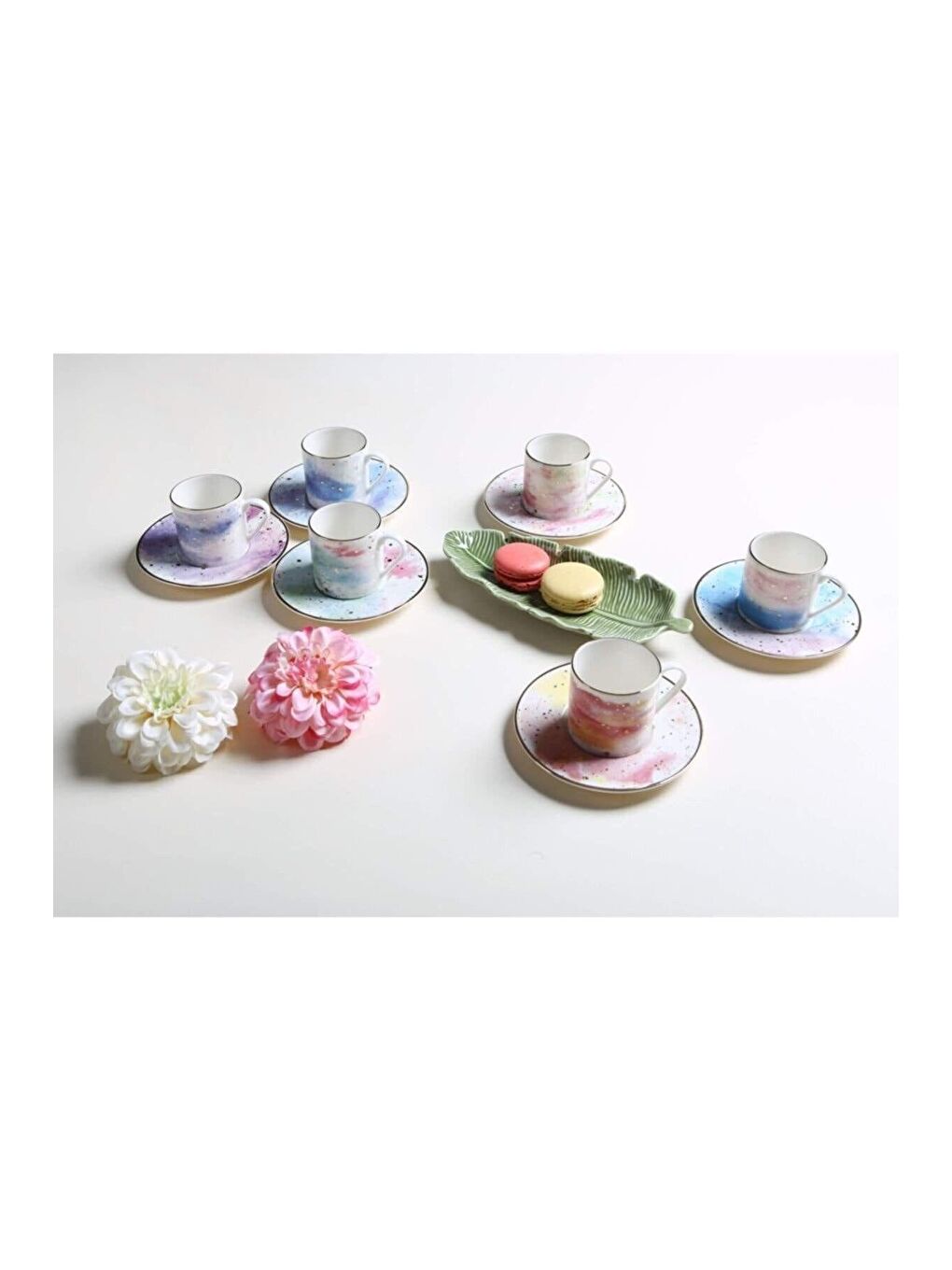 Mor Cosmos Çay ve Kahve İkram Takımı 6 Kişilik-1