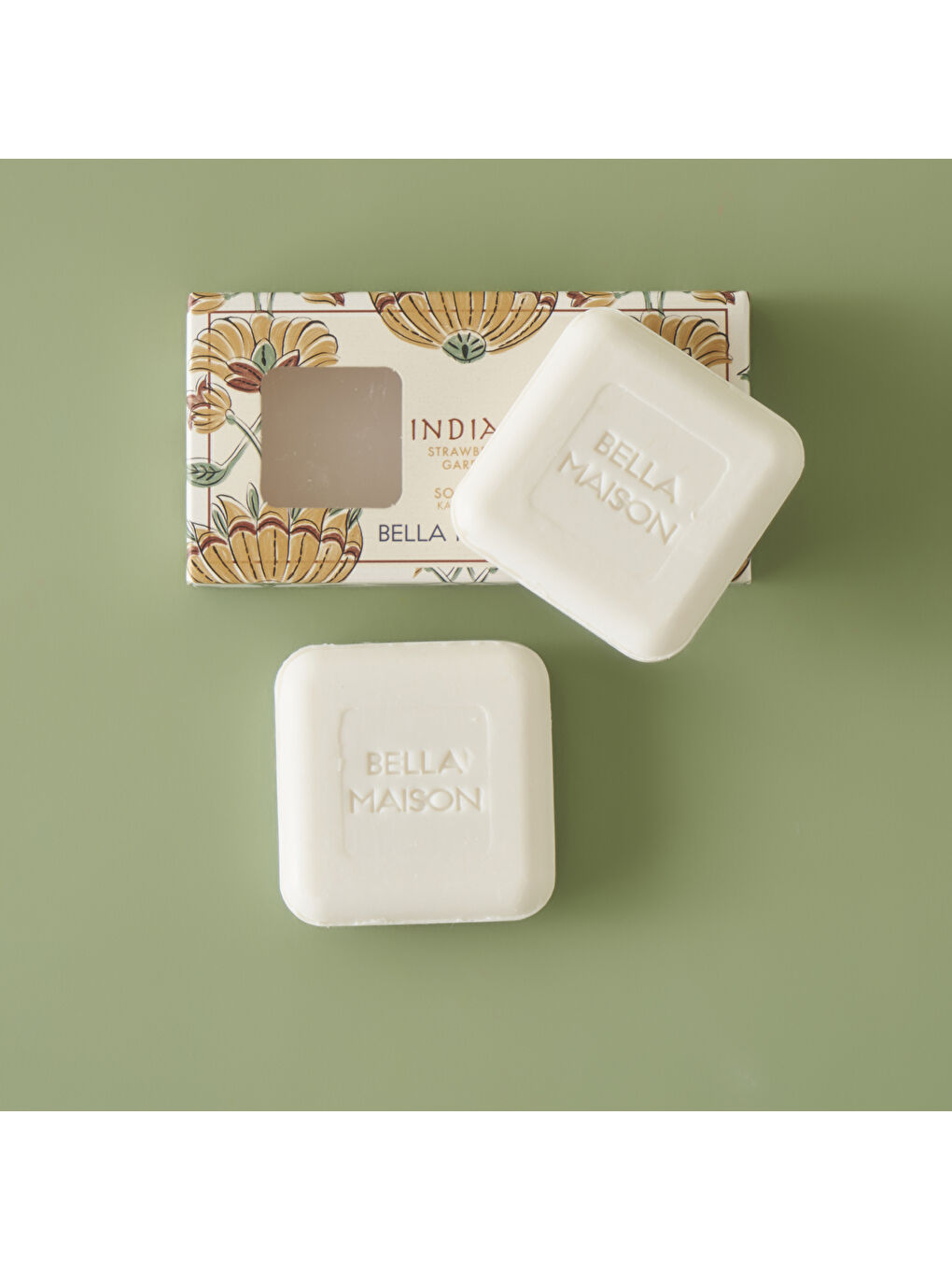 Indian Strawberry Garden Sabun 3'lü Beyaz  (100 gr)-1