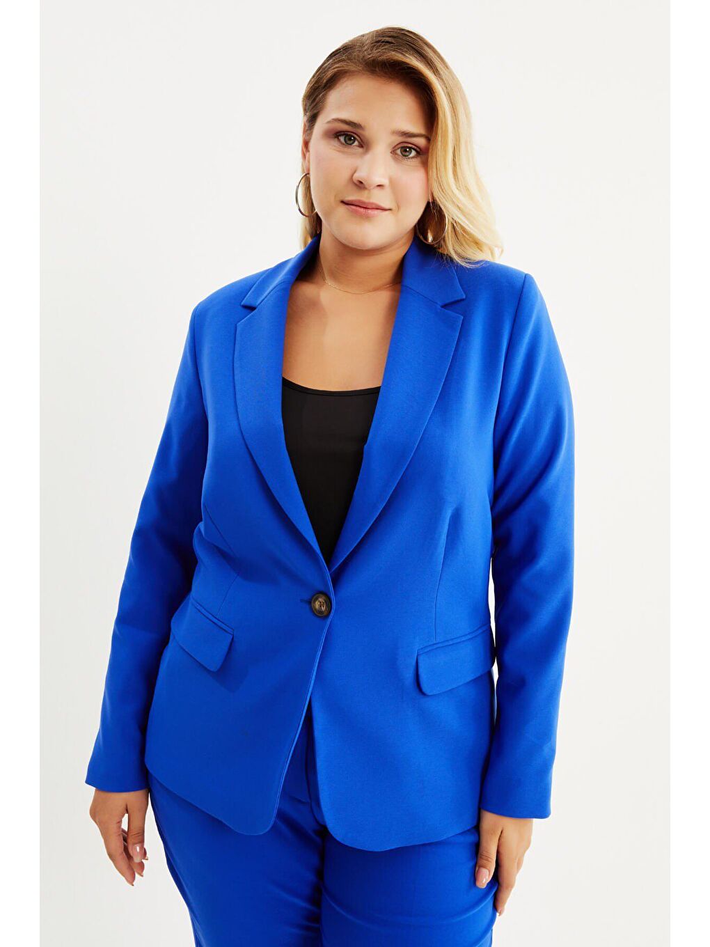 Mylinemoda Mavi Astarlı Blazer Ceket - 1