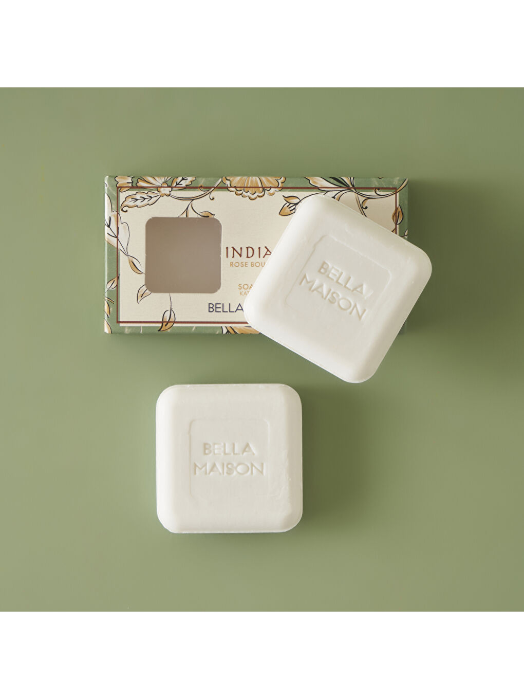 Indian Rose Bouquet Sabun 3'lü Yeşil (100 gr)-1