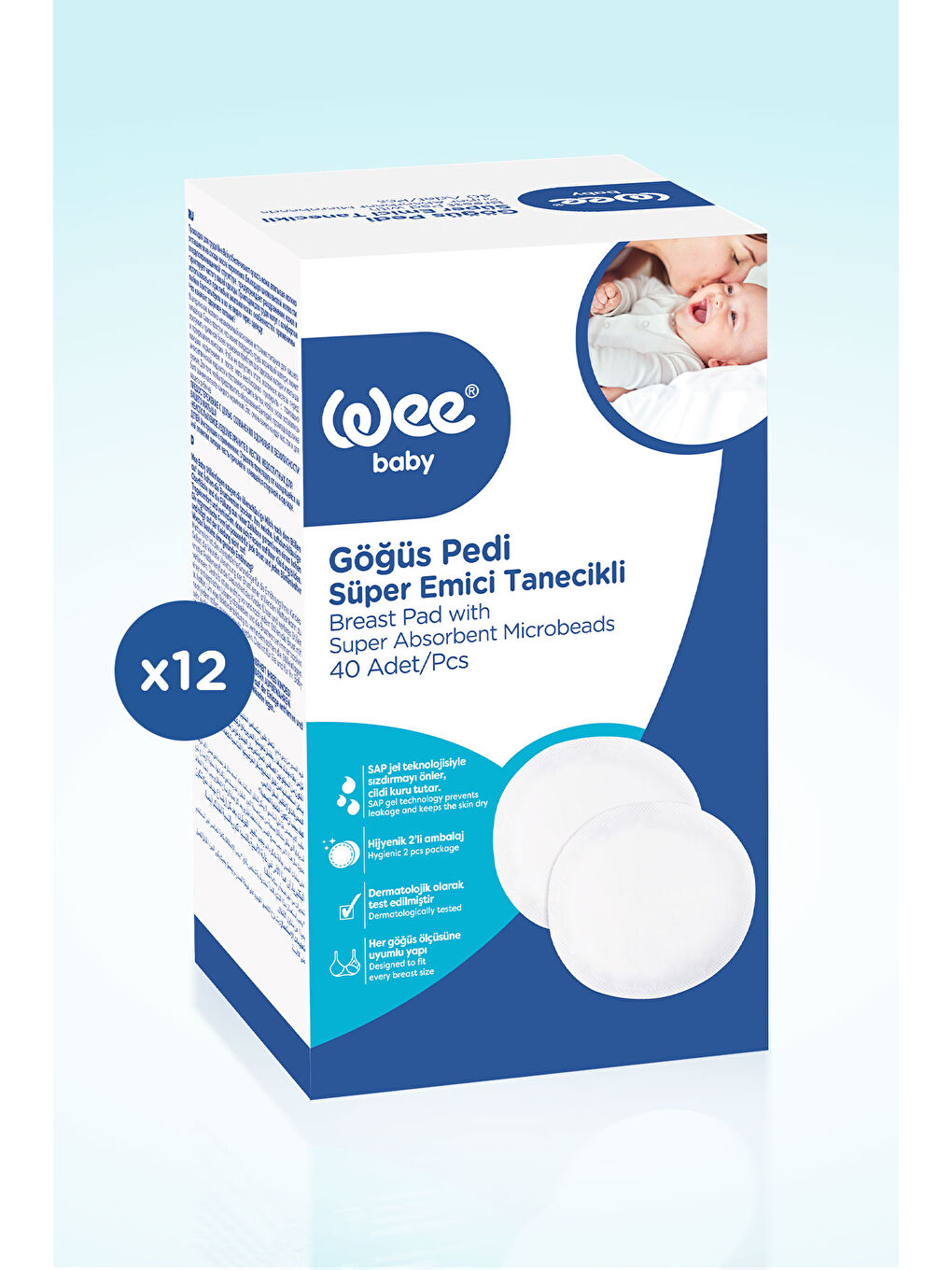 40'lı Klasik Yapışkanlı Göğüs Pedi (40x12 480 Adet)-2