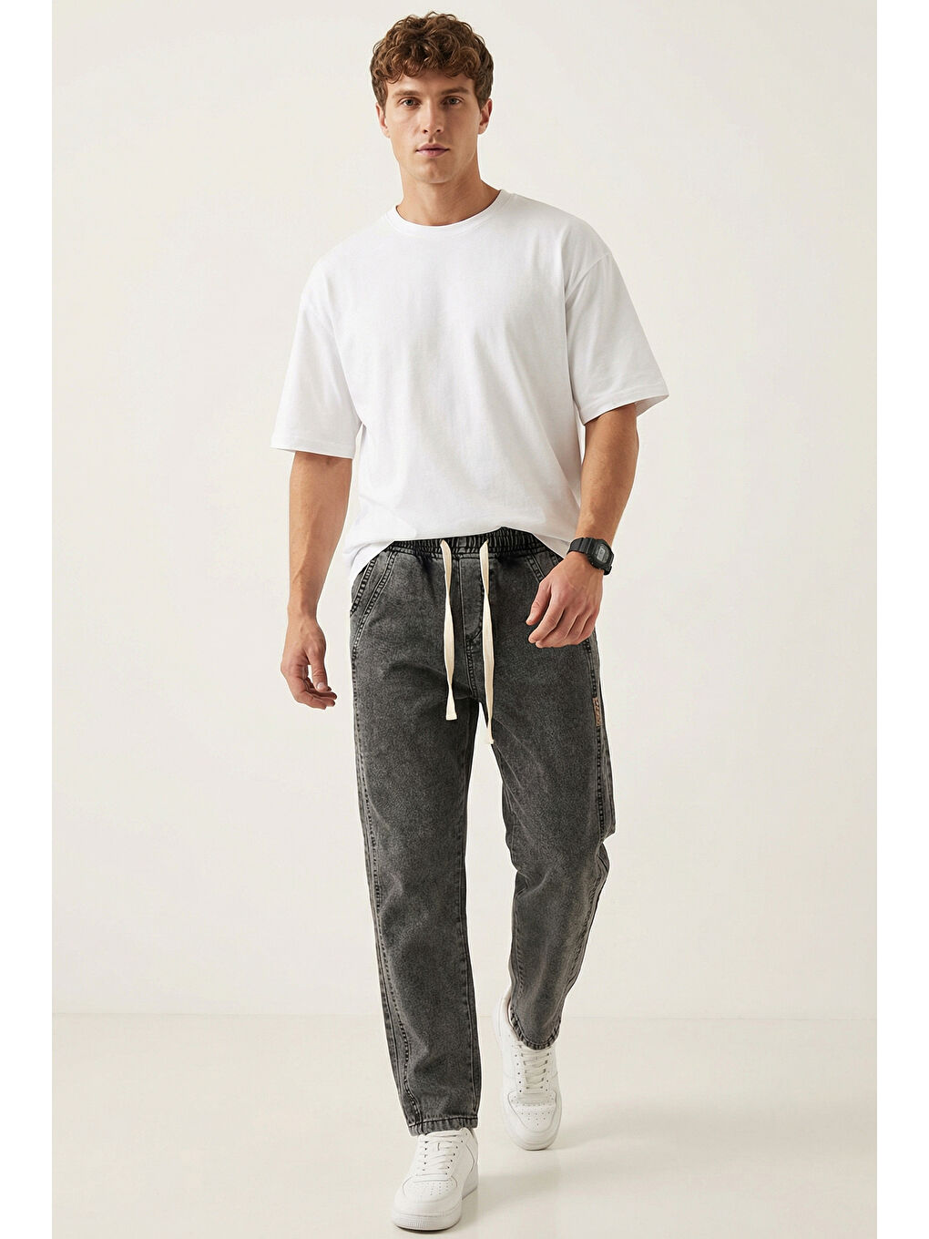 Erkek Rahat Kesim Baggy Jean Pantolon 30076 - Antrasit