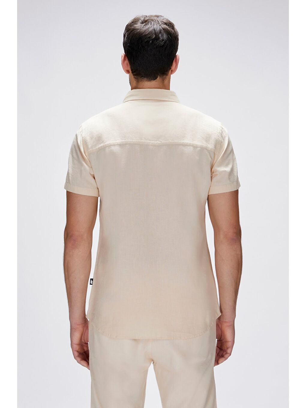 Tindra Bej Kısa Kollu Erkek Gömlek-4