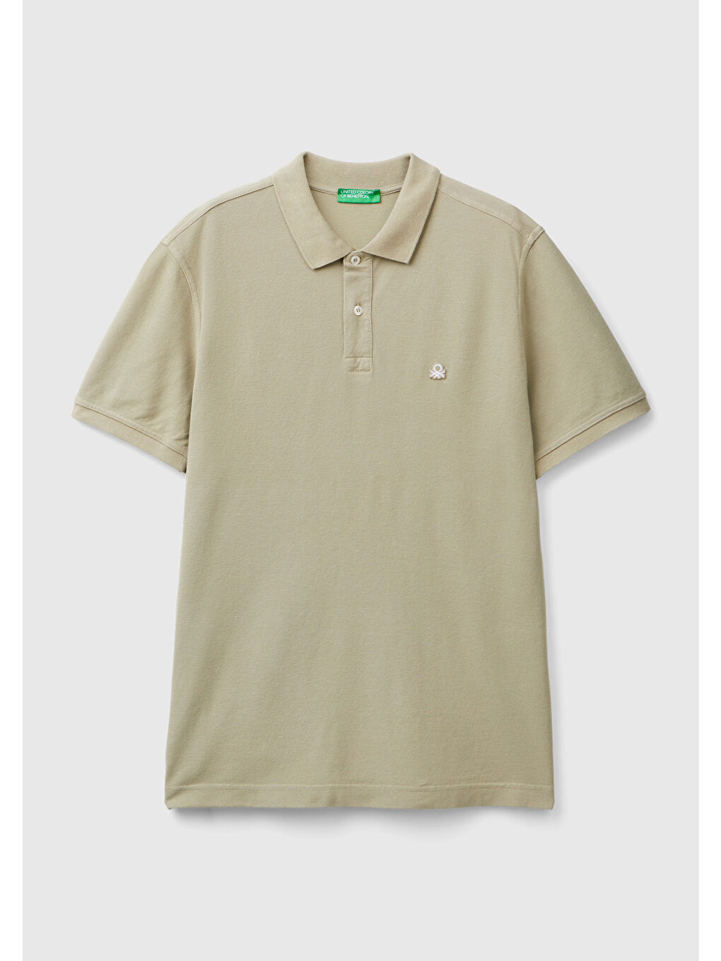 United Colors Of Benetton Erkek Bej Regular Fit Kısa Kollu Polo Tişört - 1