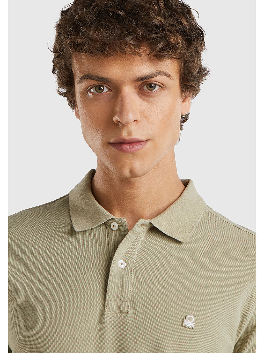 United Colors Of Benetton Erkek Bej Regular Fit Kısa Kollu Polo Tişört - 3