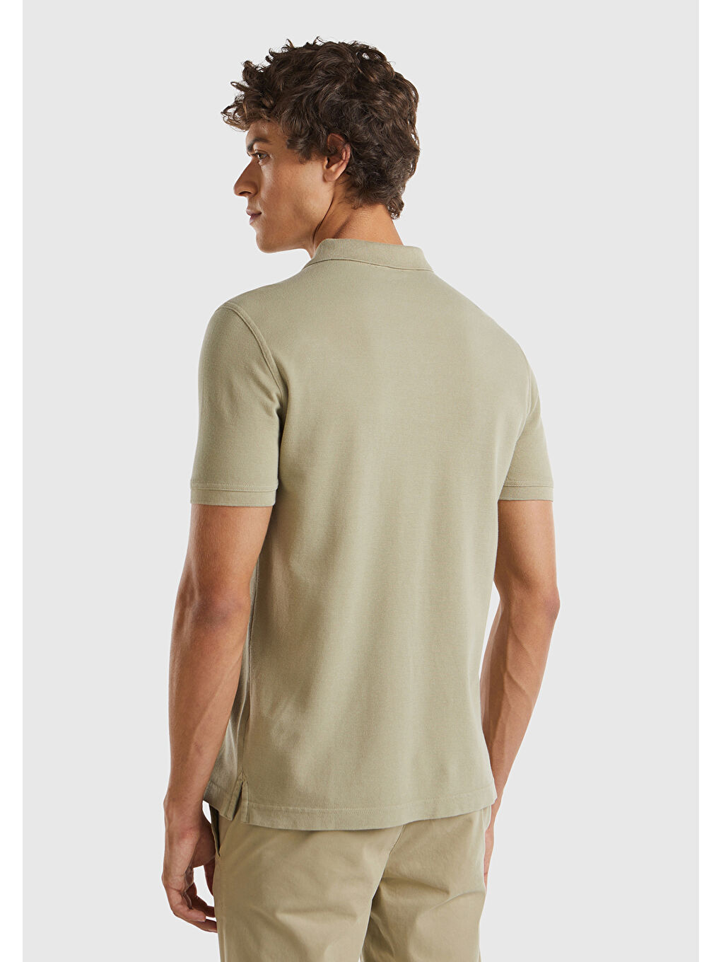United Colors Of Benetton Erkek Bej Regular Fit Kısa Kollu Polo Tişört - 5