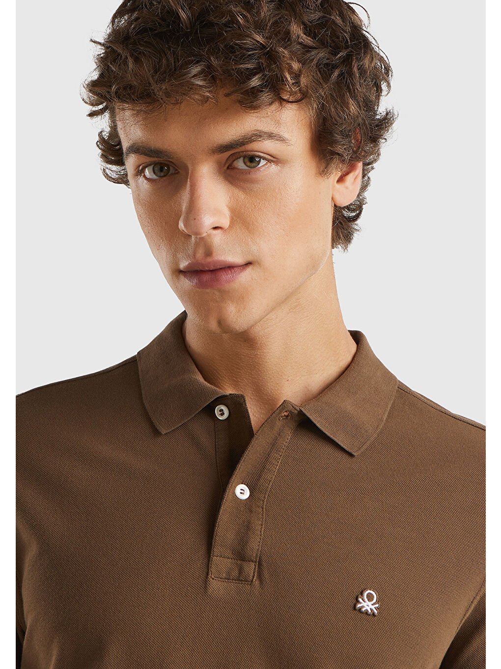 Erkek Kahverengi Regular Fit Kısa Kollu Polo Tişört-2