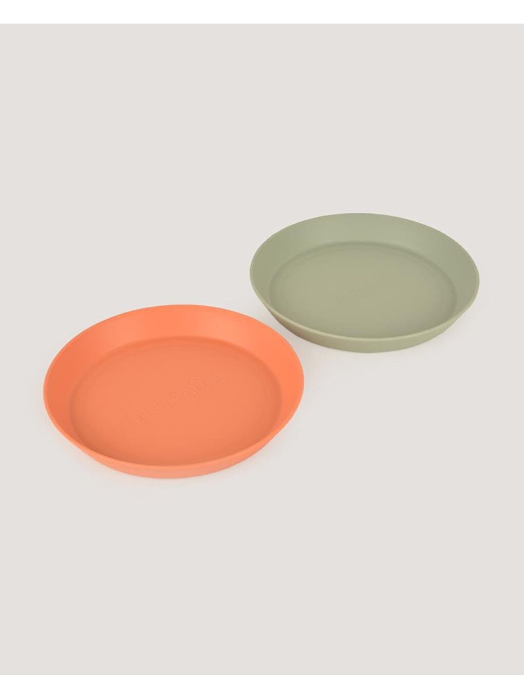 2'Li Yuvarlak Tabak Sage Green-Peach-1
