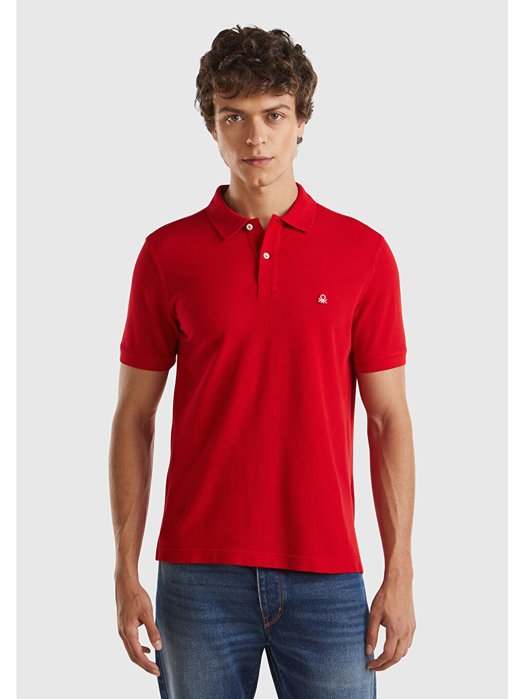 United Colors Of Benetton Erkek Kırmızı Regular Fit Kısa Kollu Polo T-Shirt - 2