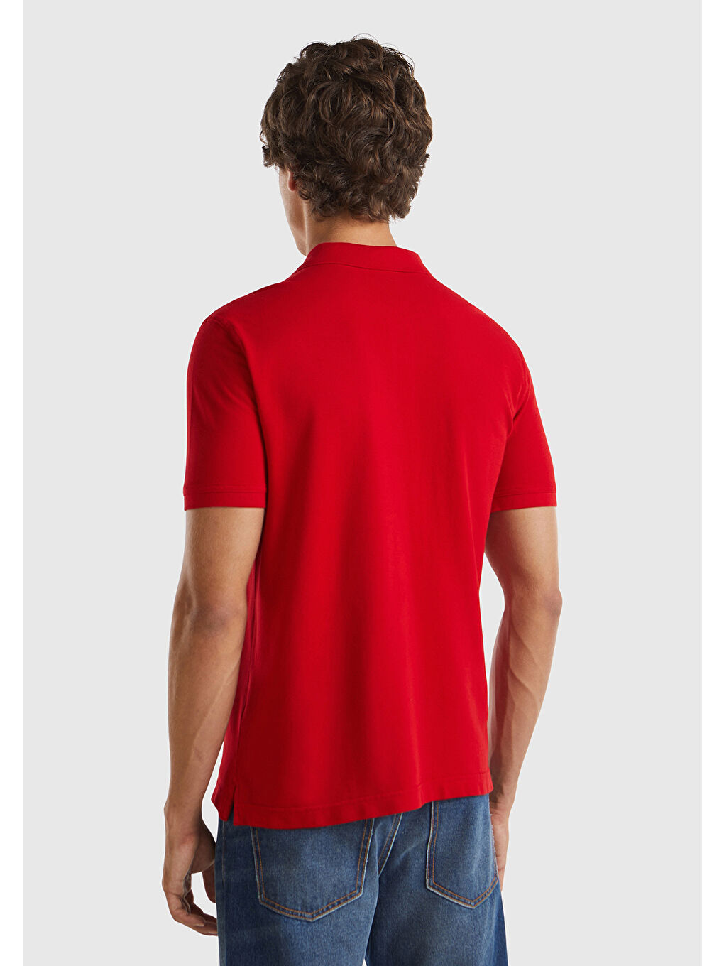 United Colors Of Benetton Erkek Kırmızı Regular Fit Kısa Kollu Polo T-Shirt - 5