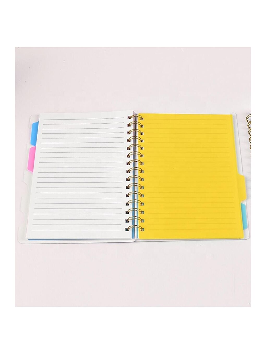 Renkli Çiçek Desenli Bölmeli Spiral Defter-2