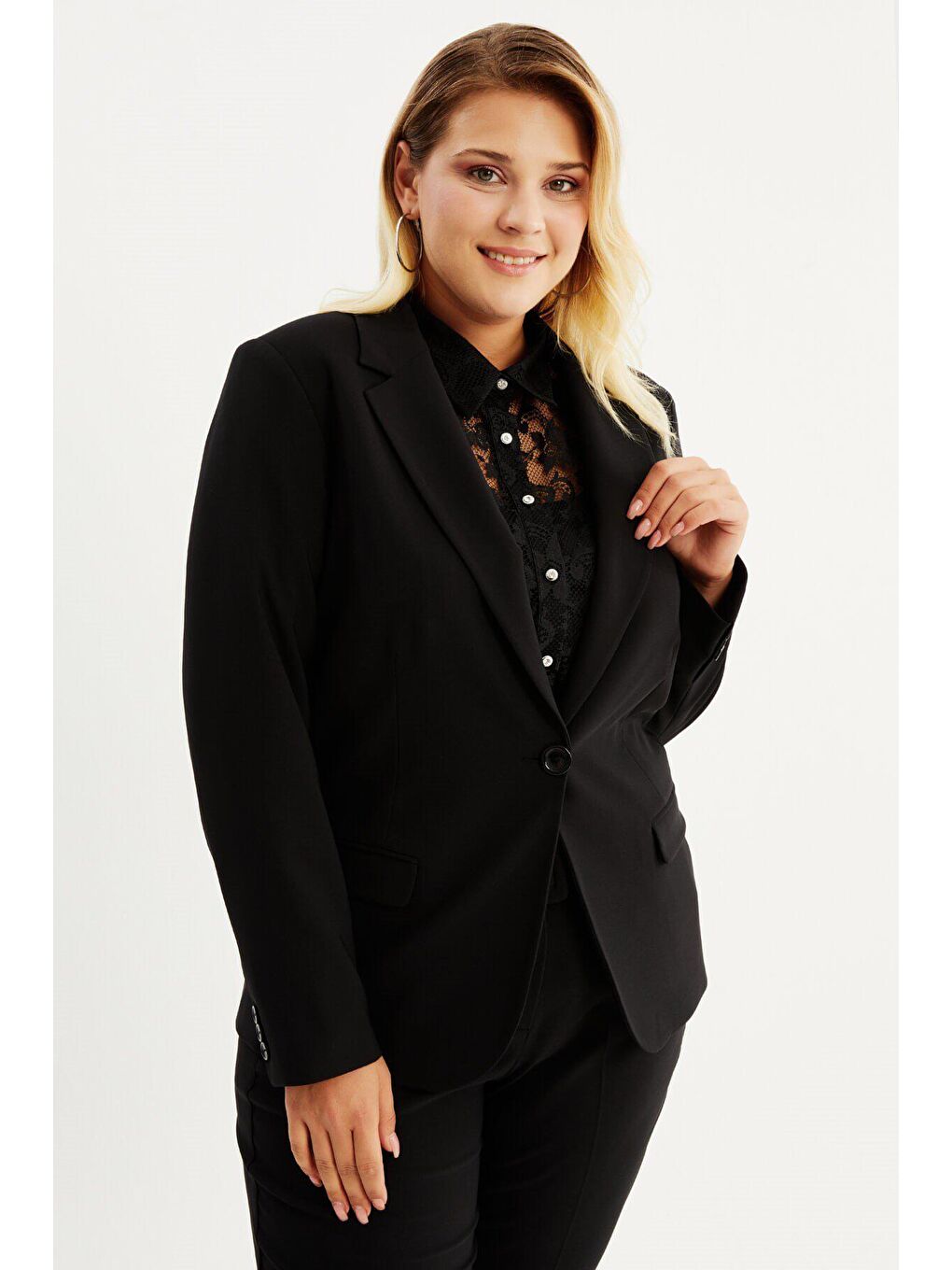 Mylinemoda Siyah Astarlı Blazer Ceket