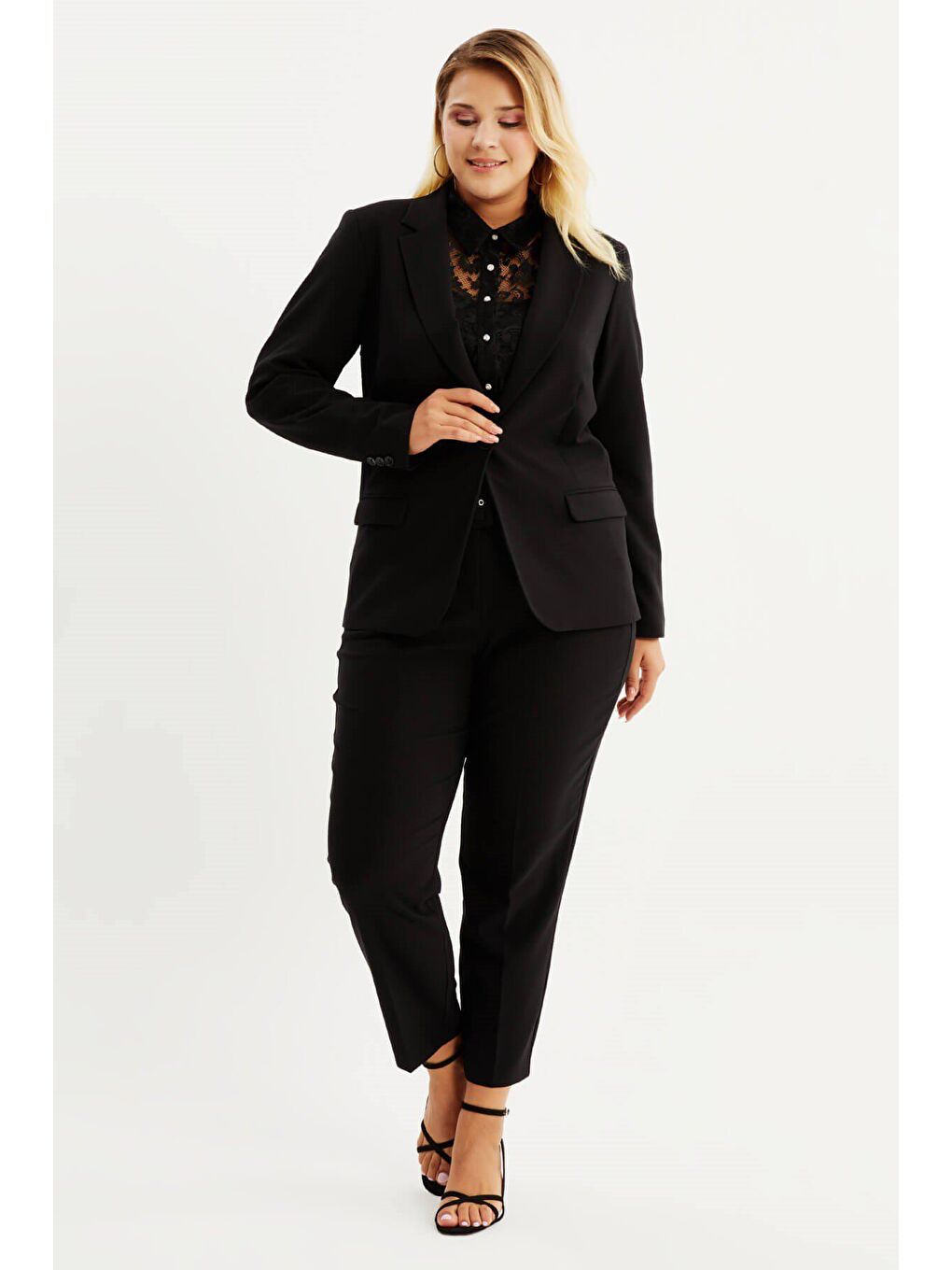 Mylinemoda Siyah Astarlı Blazer Ceket - 1