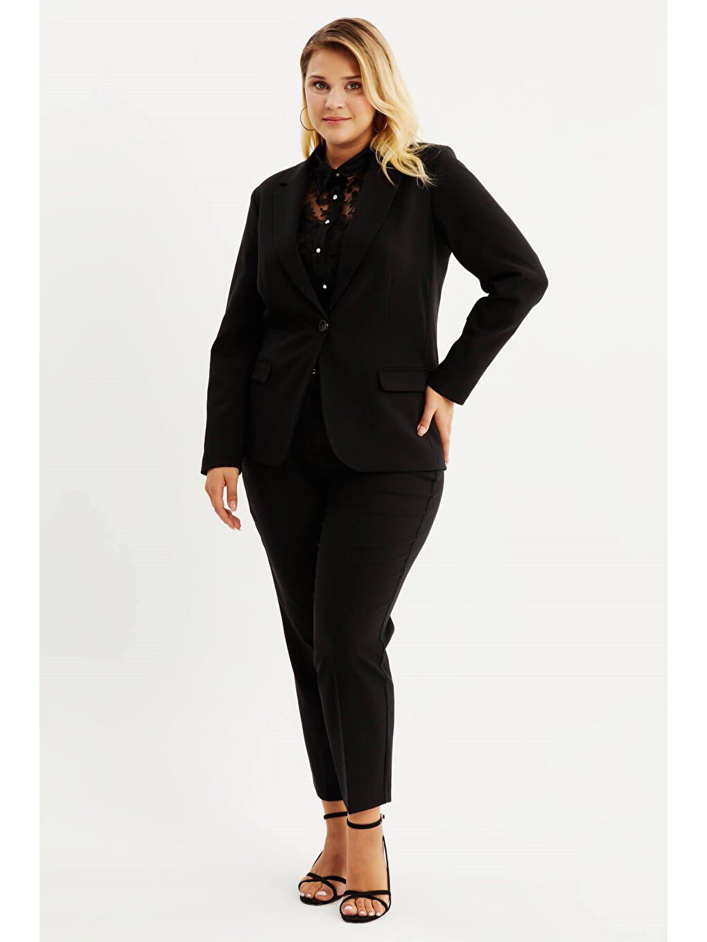 Mylinemoda Siyah Astarlı Blazer Ceket - 3