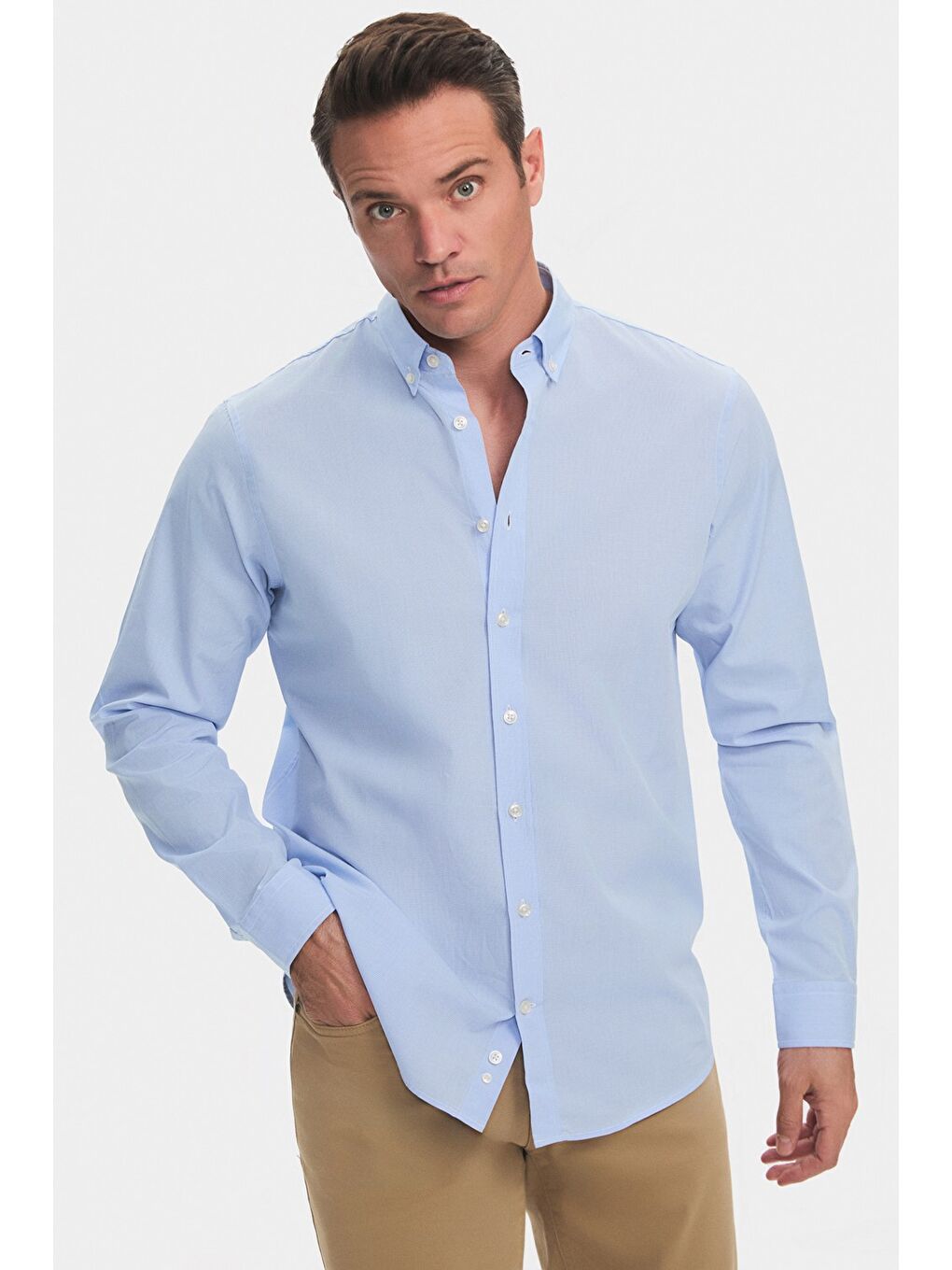 Mavi Exclusive Erkek Regular Fit Kareli Düğmeli Yaka Gömlek-1