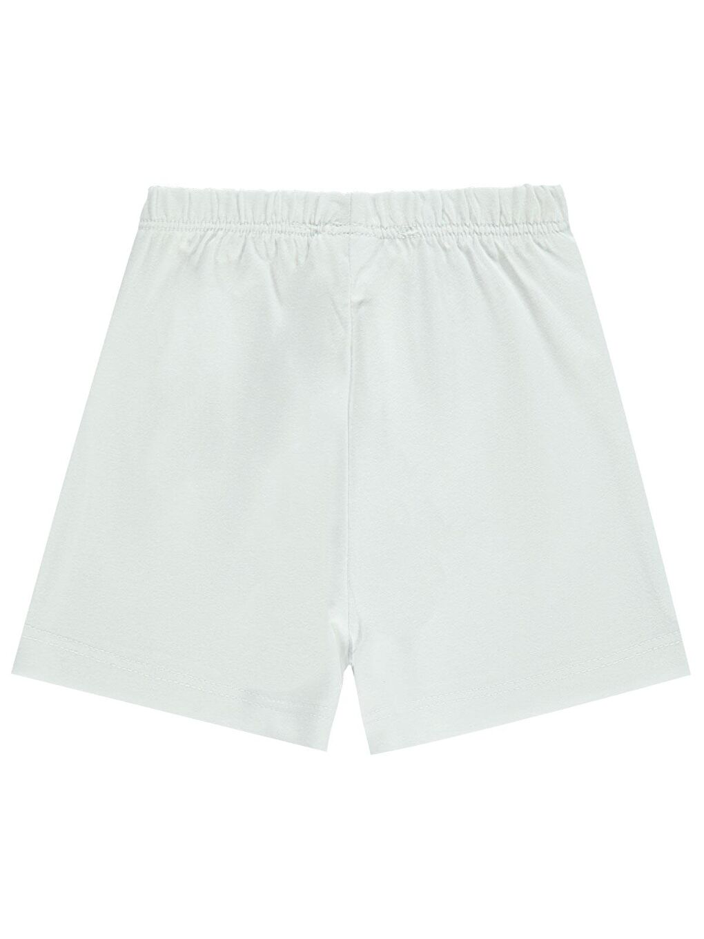 Baby Yandan Dikişli 3-24 Ay Unisex Şort - Beyaz-1