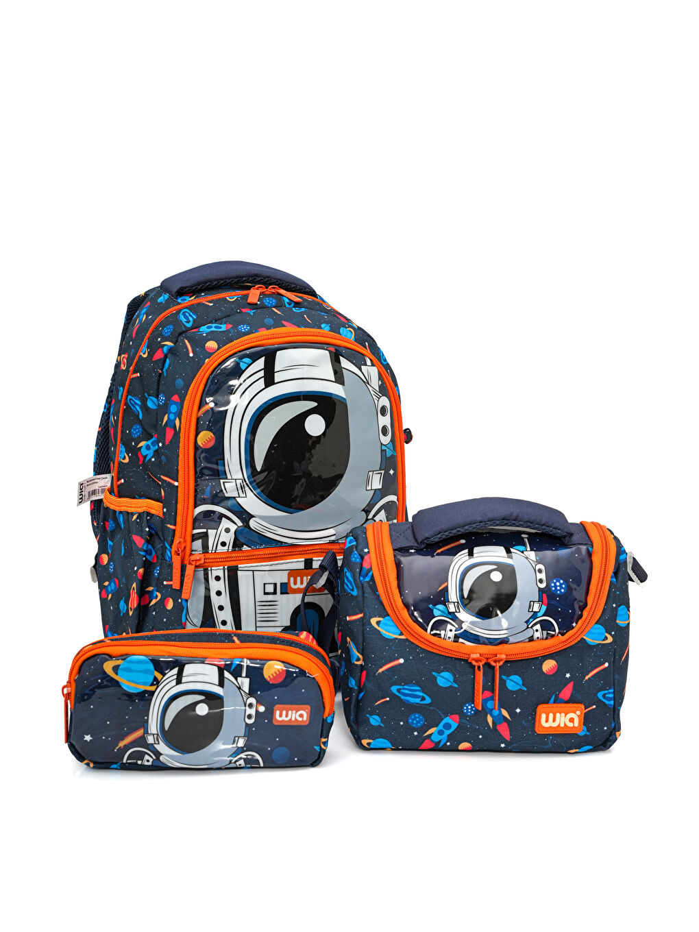 Astronot Desenli 3’lü Erkek Çocuk Okul Çantası Seti-1