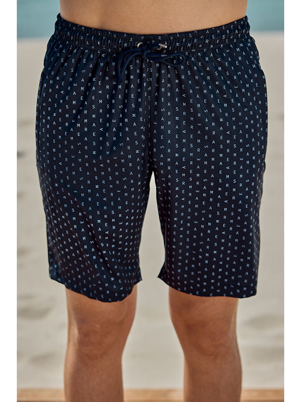 Kısa Erkek Deniz Havuz Şortu Mayo RKS-010 Lacivert-3