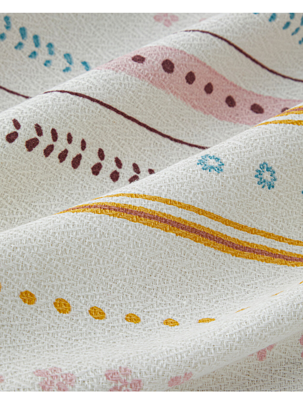Sweet Stripes Baskılı Pamuklu Çift Kişilik Pike 200x220 Cm Pembe-3