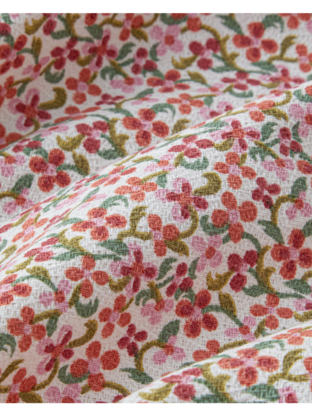 Berry Garden Baskılı Pamuklu Çift Kişilik Pike 200x220 Cm Kırmızı-3