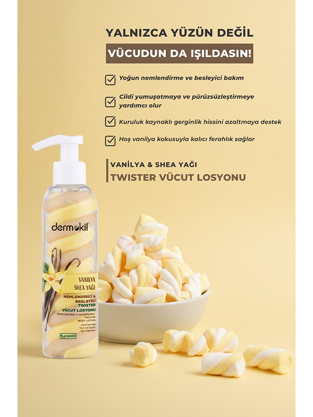 Vanilya Shea Yağı Twister Vücut Losyonu 200 ml-3