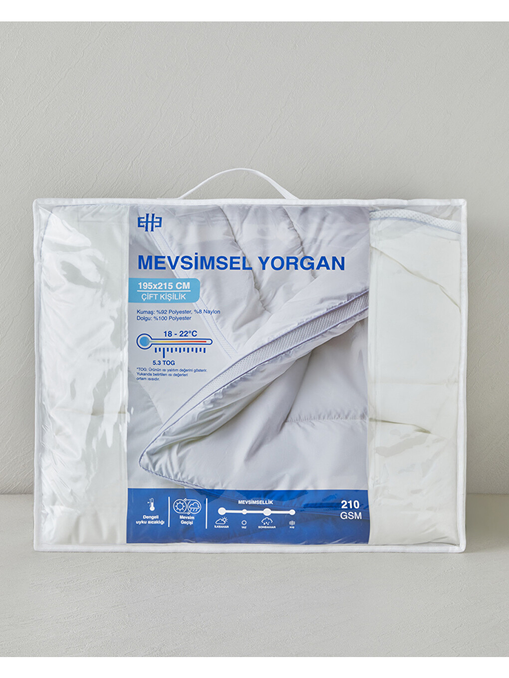 Dorma Mevsimsel Tek Kişilik Yorgan 155x215 Cm Beyaz-3