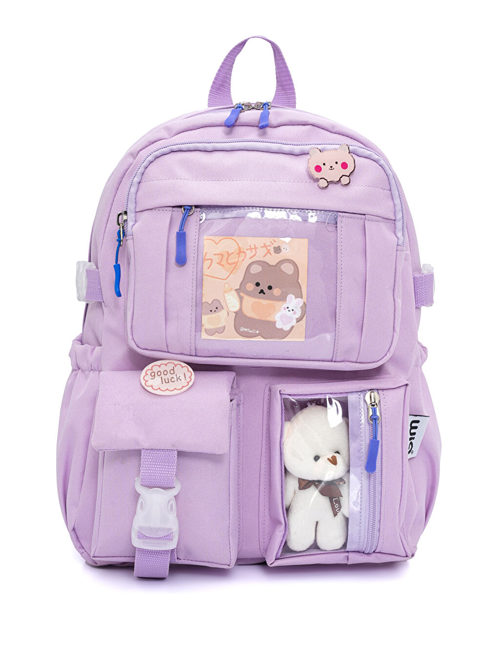 Kawaii Kore Tarzı Ayıcıklı İlkokul ve Beslenme Çantası-2