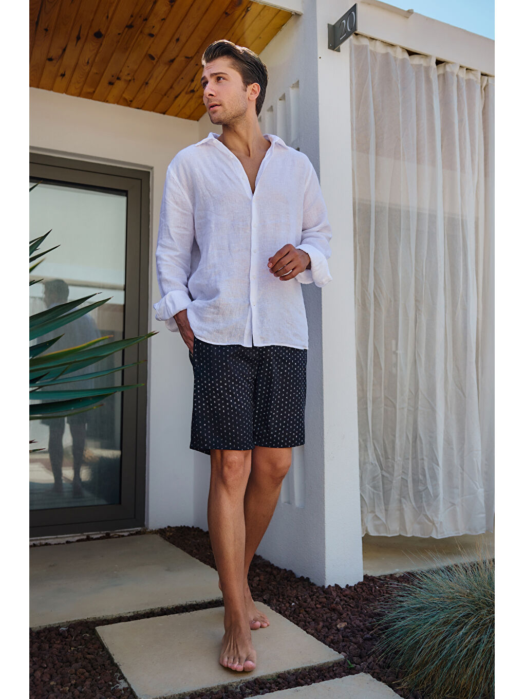 Kısa Erkek Deniz Havuz Şortu Mayo RKS-010 Siyah-2