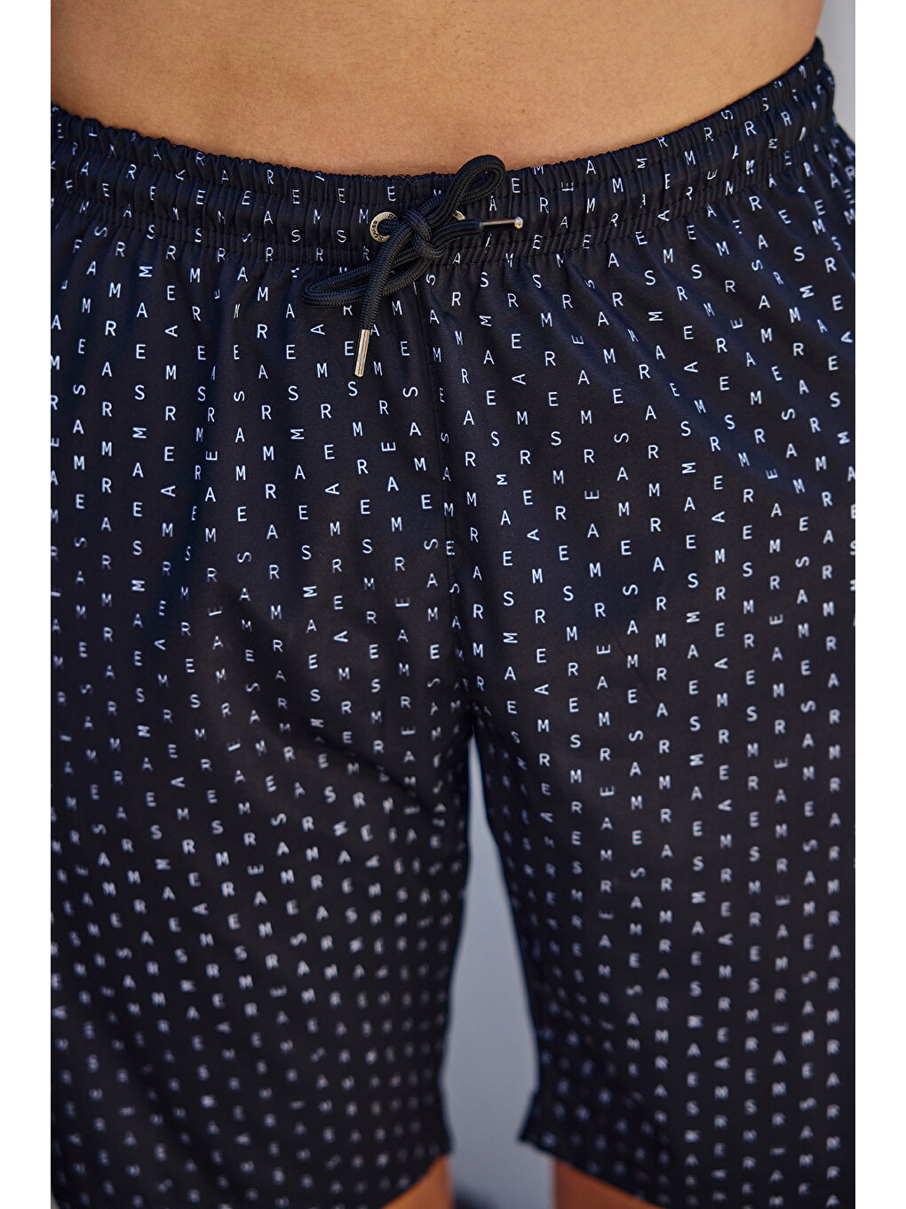 Kısa Erkek Deniz Havuz Şortu Mayo RKS-010 Siyah-4