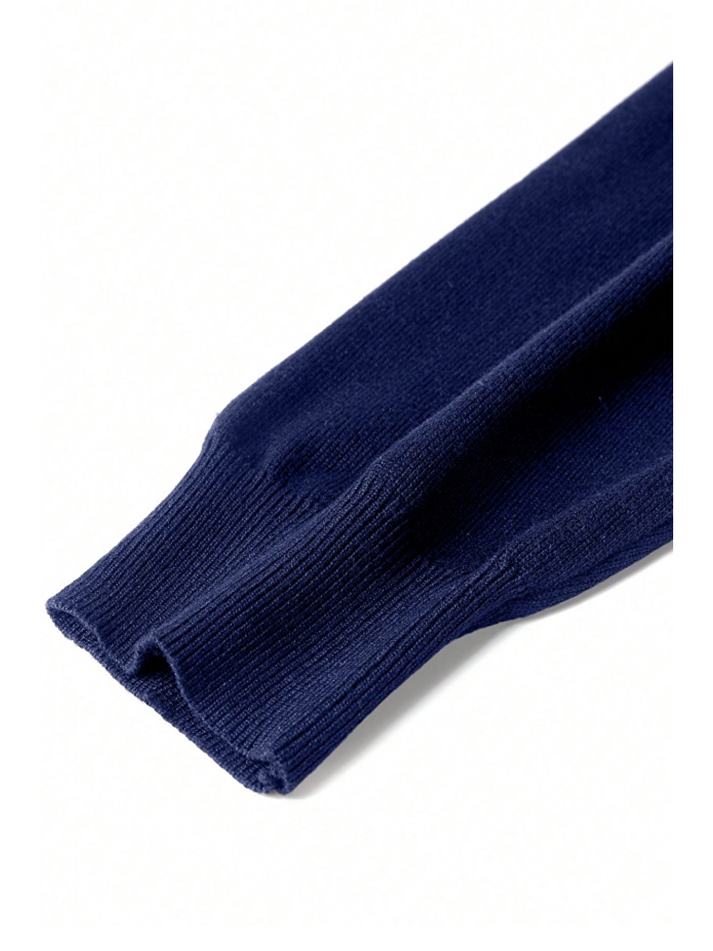 Erkek Lacivert Regular Fit Yarım Pat Fermuarlı Yaka Triko Kazak-2