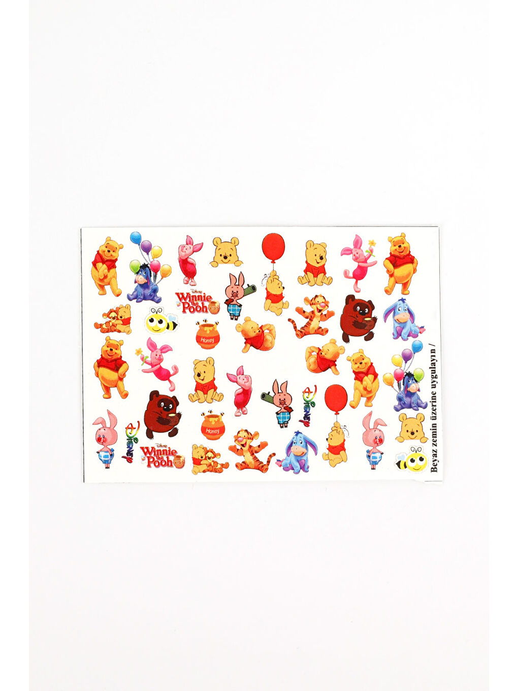 Çok Renkli Winnie The Pooh Kız Çocuk Tırnak Sticker-1