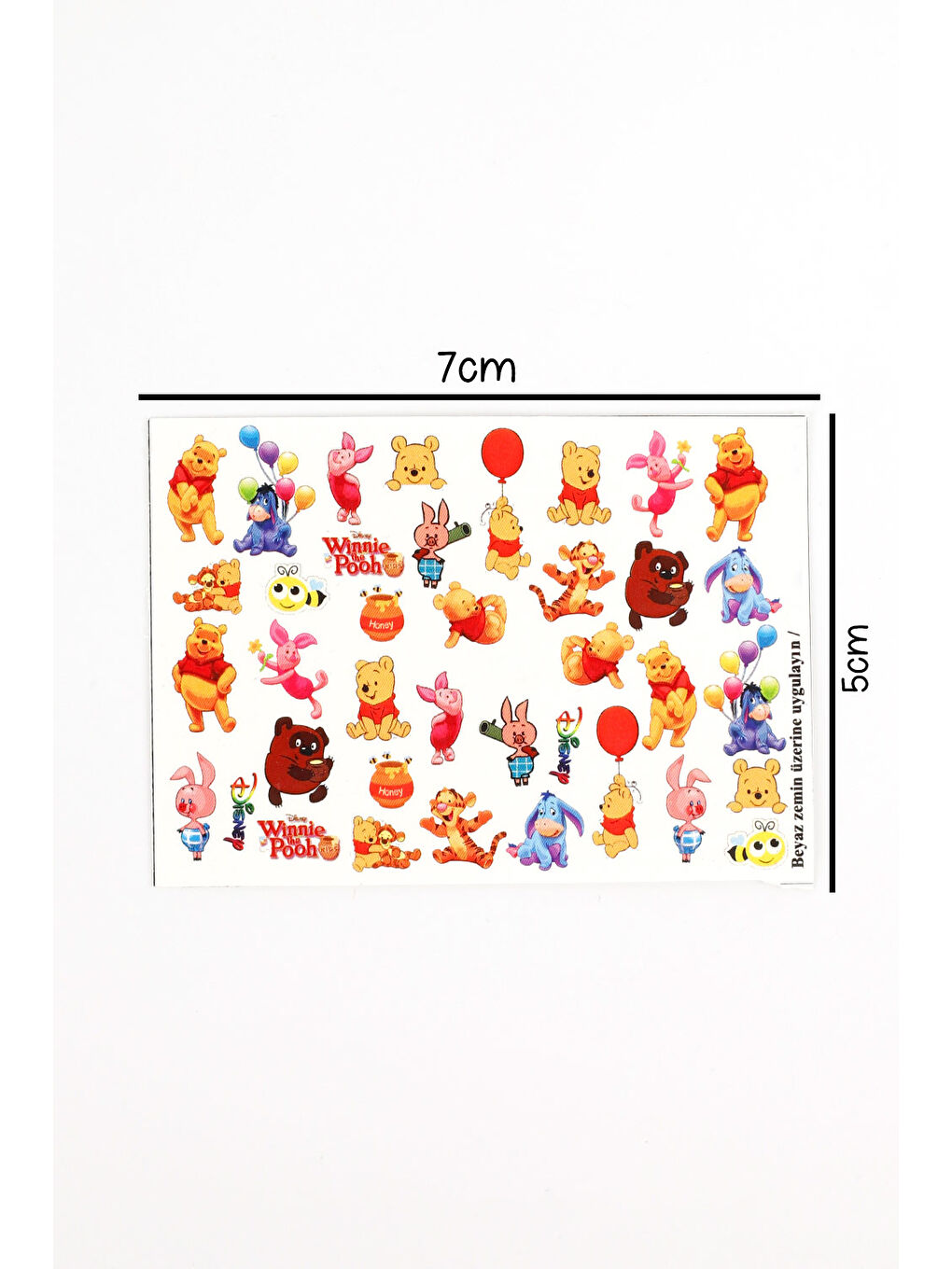 Çok Renkli Winnie The Pooh Kız Çocuk Tırnak Sticker-2