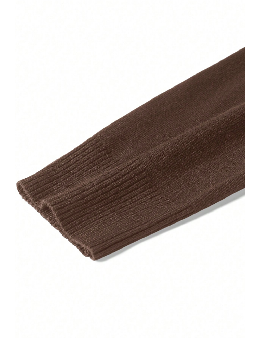 Erkek Kahverengi Regular Fit Yarım Pat Fermuarlı Yaka Triko Kazak-3