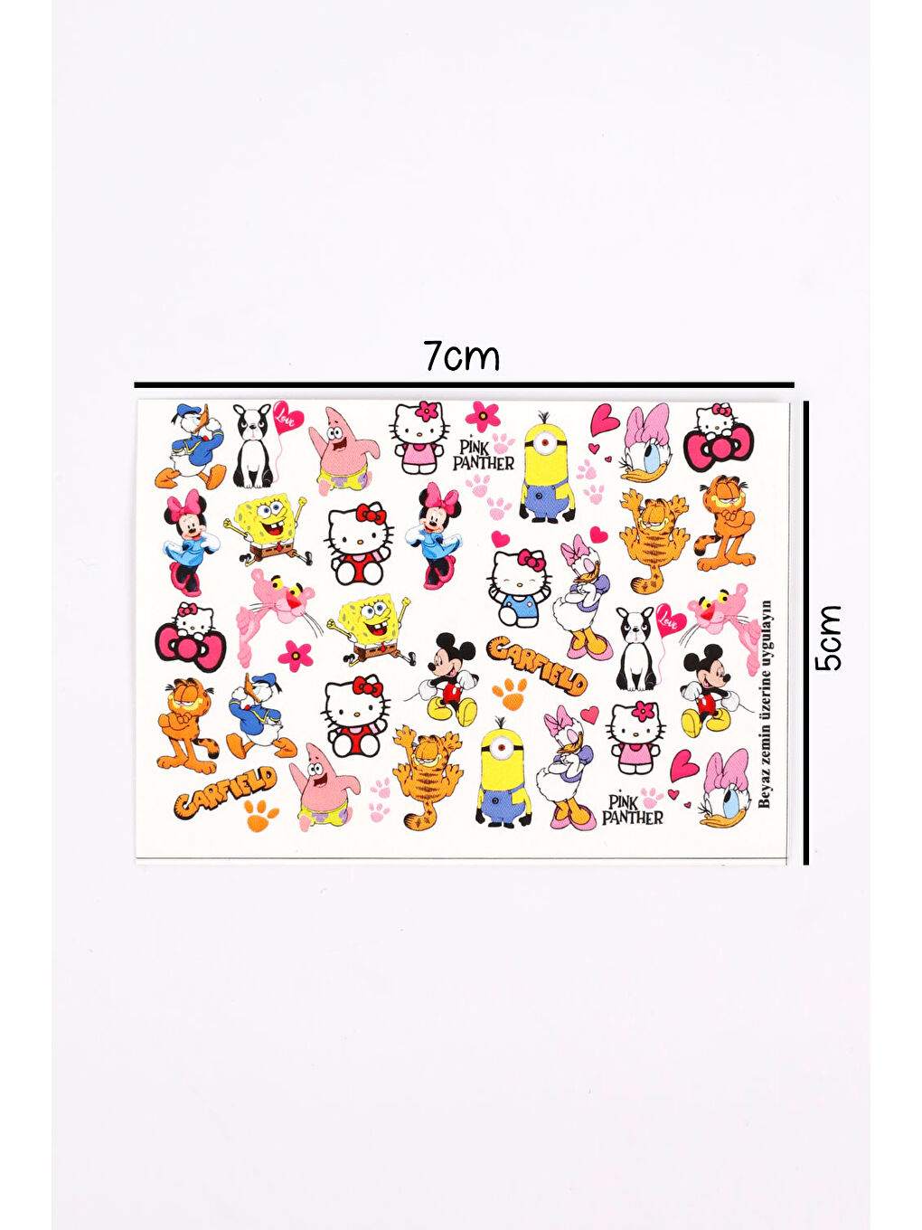 Çok Renkli Hello Kity Kız Çocuk Tırnak Sticker-2