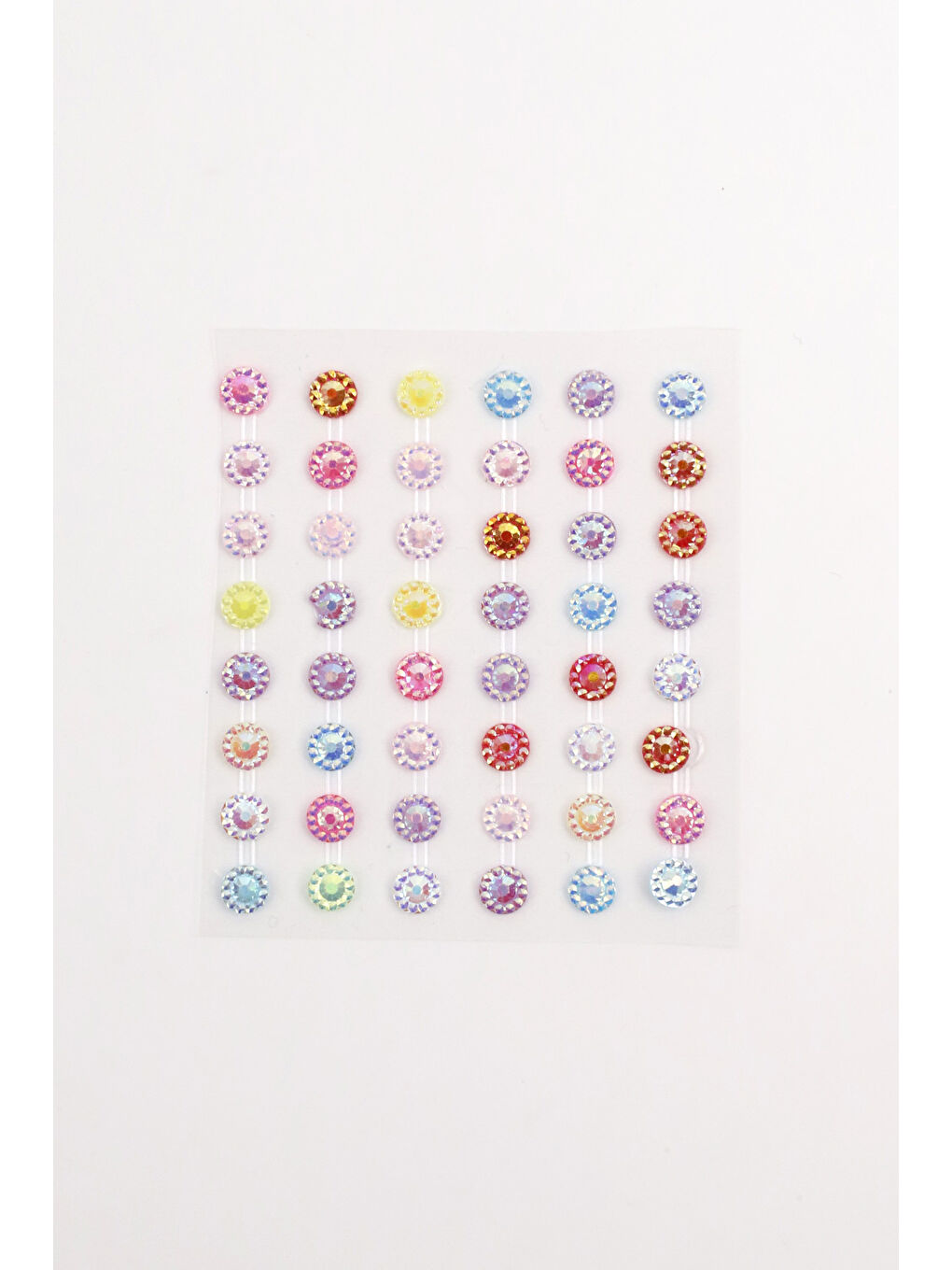 Çok Renkli Parlak Taşlı Yüz ve Tırnak Sticker