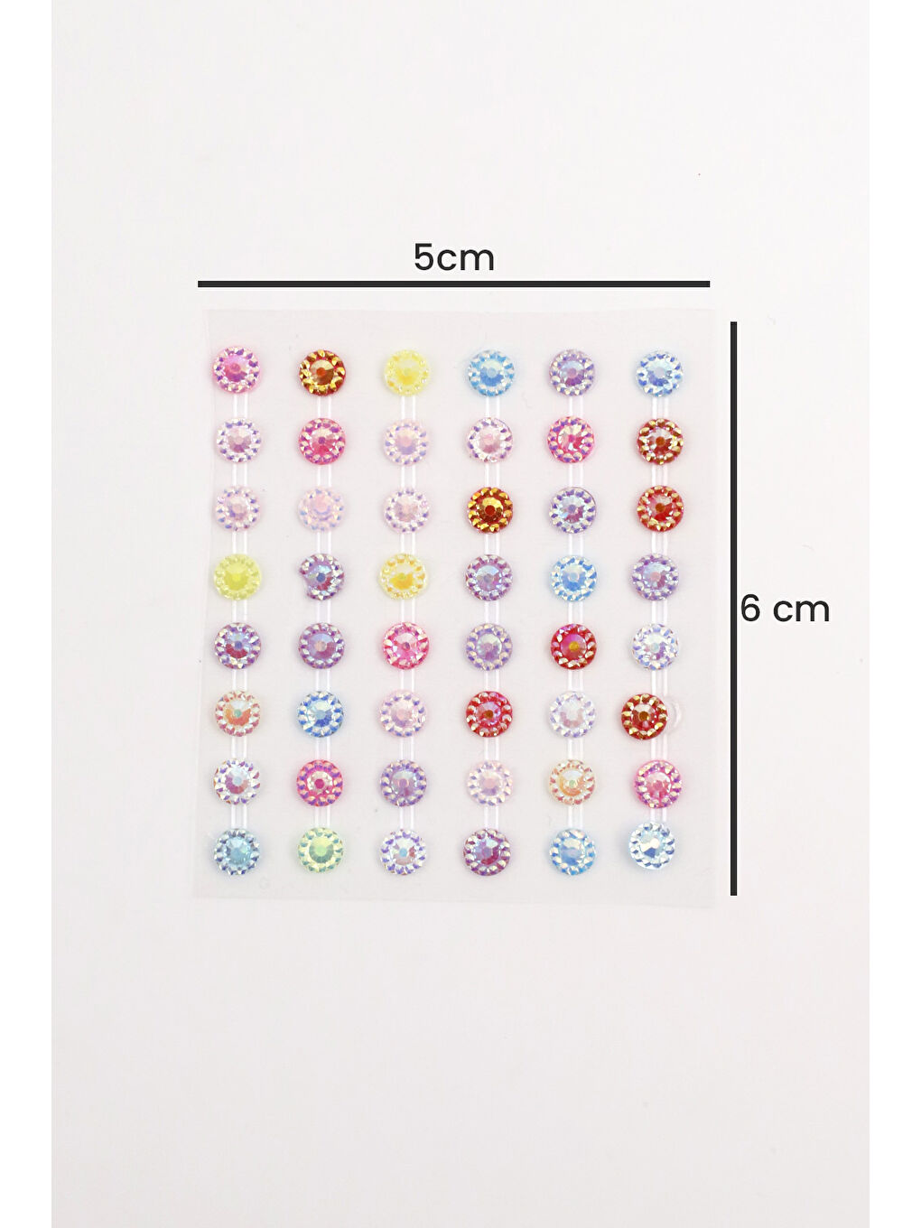 Çok Renkli Parlak Taşlı Yüz ve Tırnak Sticker-2