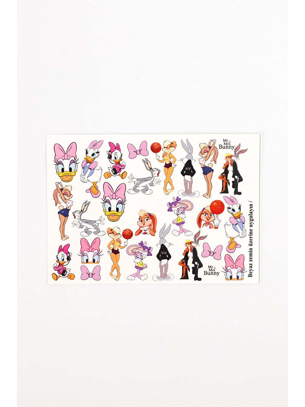 Çok Renkli Bugs Bunny Kız Çocuk Tırnak Sticker-1