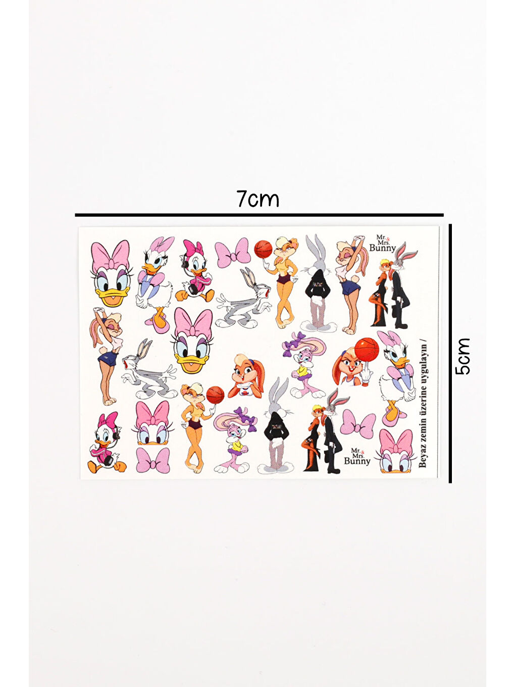 Çok Renkli Bugs Bunny Kız Çocuk Tırnak Sticker-2