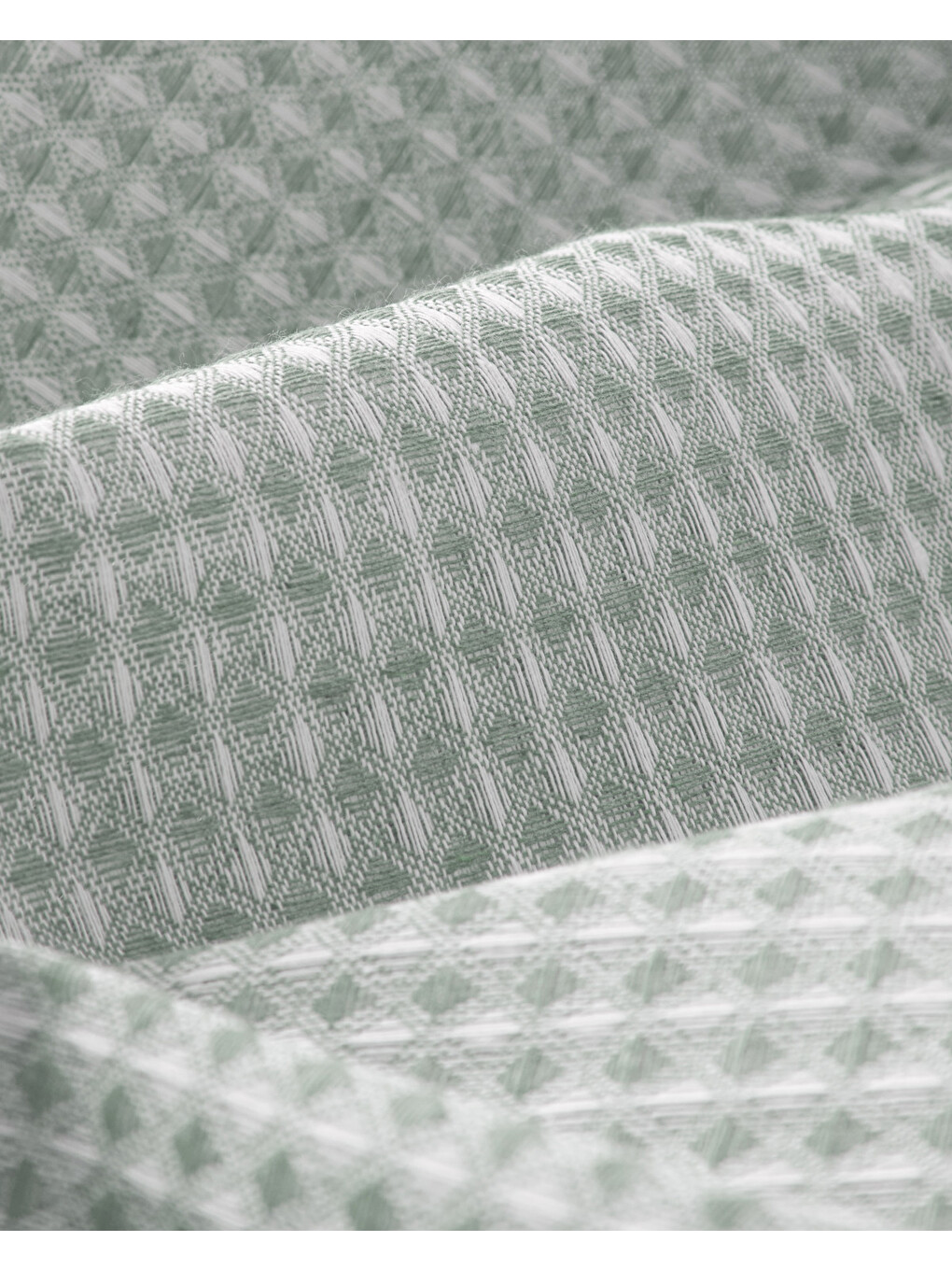 Modern Grid Tek Kişilik Pike 150x220 Cm Yeşil-3