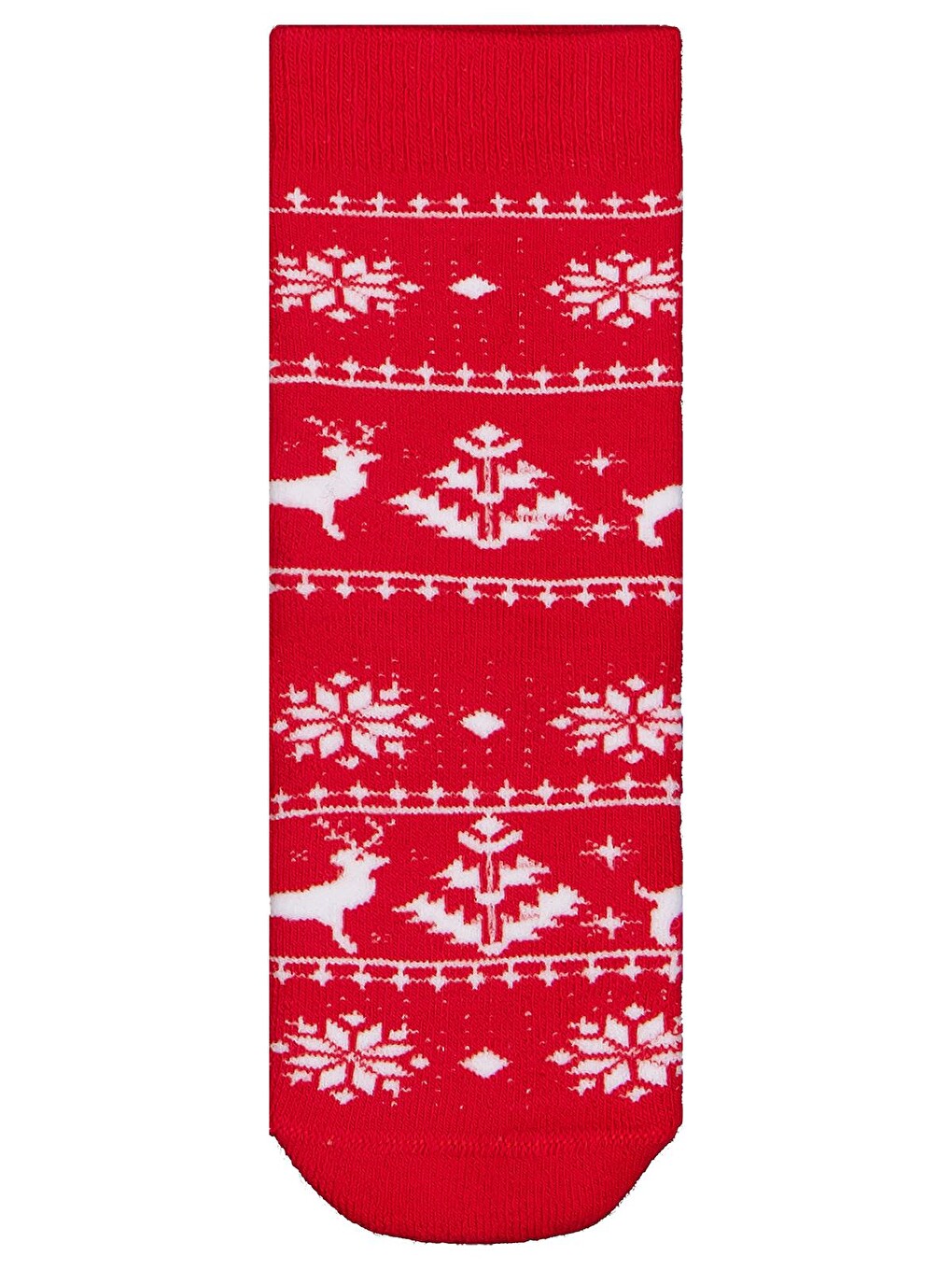 Beyaz Girls Snow Deer Havlu 2'li 3-11 Yaş Kız Soket Çorap - Standart-2